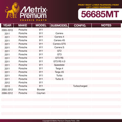 Metrix Premium Chassis Parts Front Right Lower Rearward; Front Left Lower Rearward Lateral Arm 56685MT aftermarket car parts