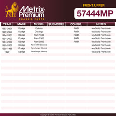 Metrix Premium Front Upper Control Arm Bushing Kit 57444MP OEM fit spare parts