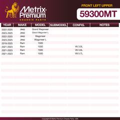 Metrix Premium Front Left Upper Control Arm and Ball Joint Assembly 59300MT OEM fit spare parts