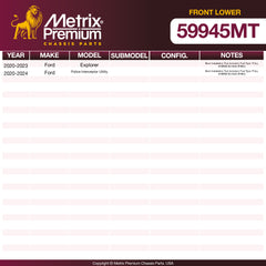 Metrix Premium Chassis Parts Front Lower Ball Joint 59945MT OEM fit auto parts