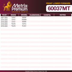 Metrix Premium Chassis Parts Front Lower Forward Control Arm Bushing 60037MT aftermarket car parts