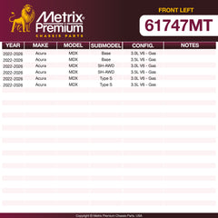 Metrix Premium Chassis Parts Front Left Stabilizer Bar Link 61747MT OEM fit auto parts