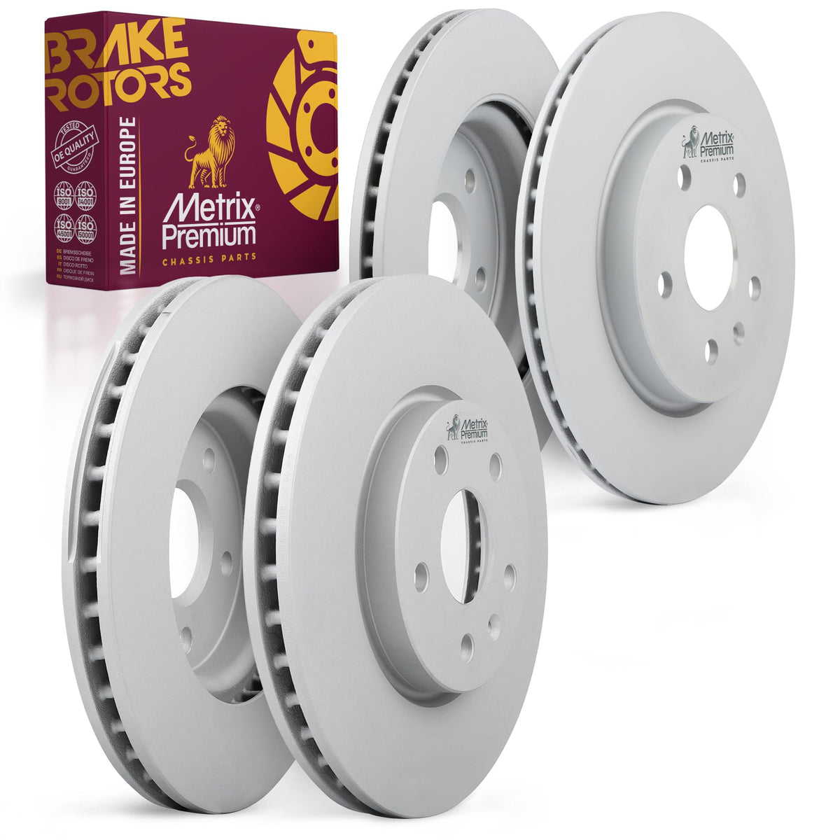 4 PCS Front/Rear Coated Vented Brake Rotor Kit  96334MT