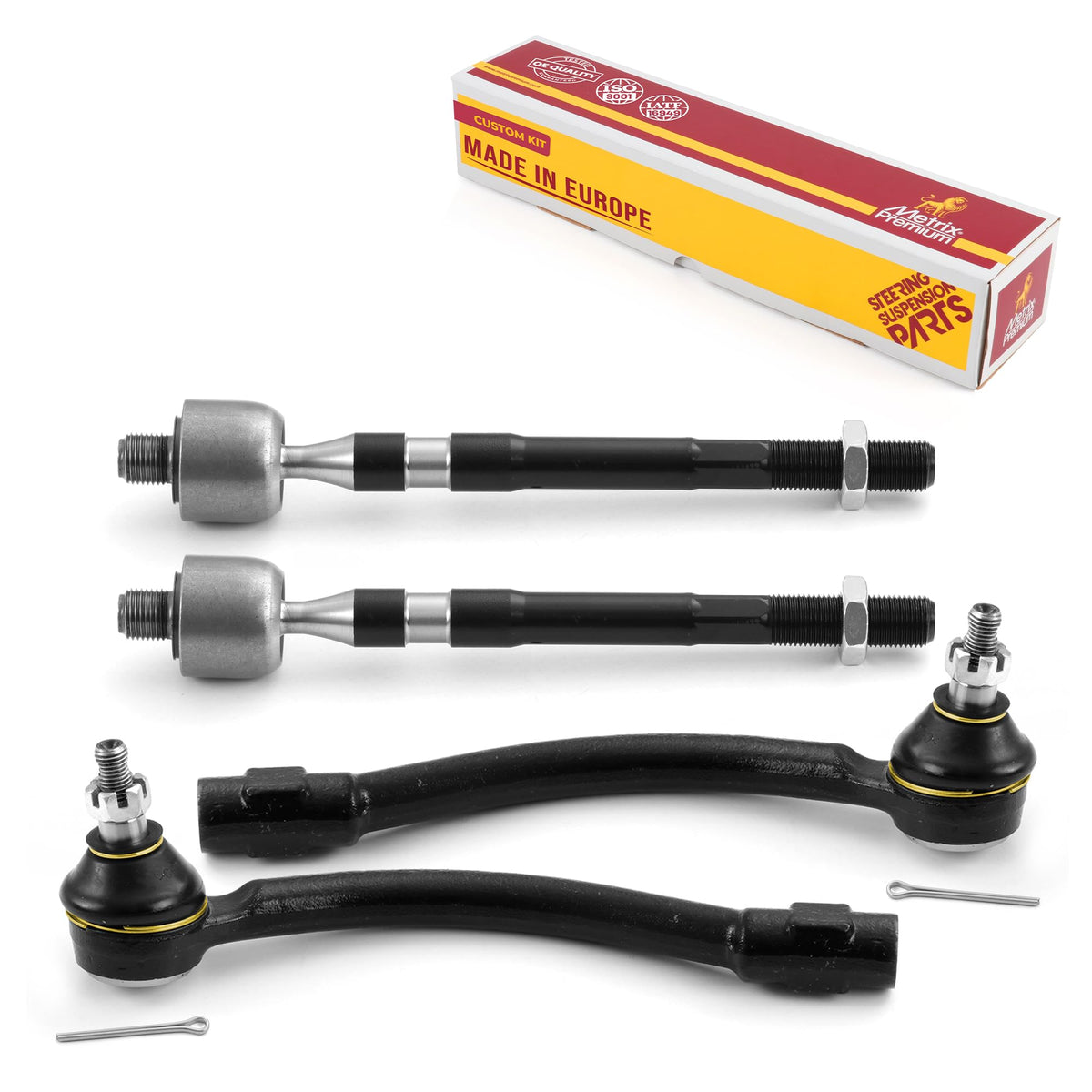 4 PC Front Outer & Inner Tie Rod End Kit  96085MT