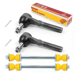 4 PC Front Sway Bar Stabilizer End Link & Outer Tie Rod End Kit  96017MT