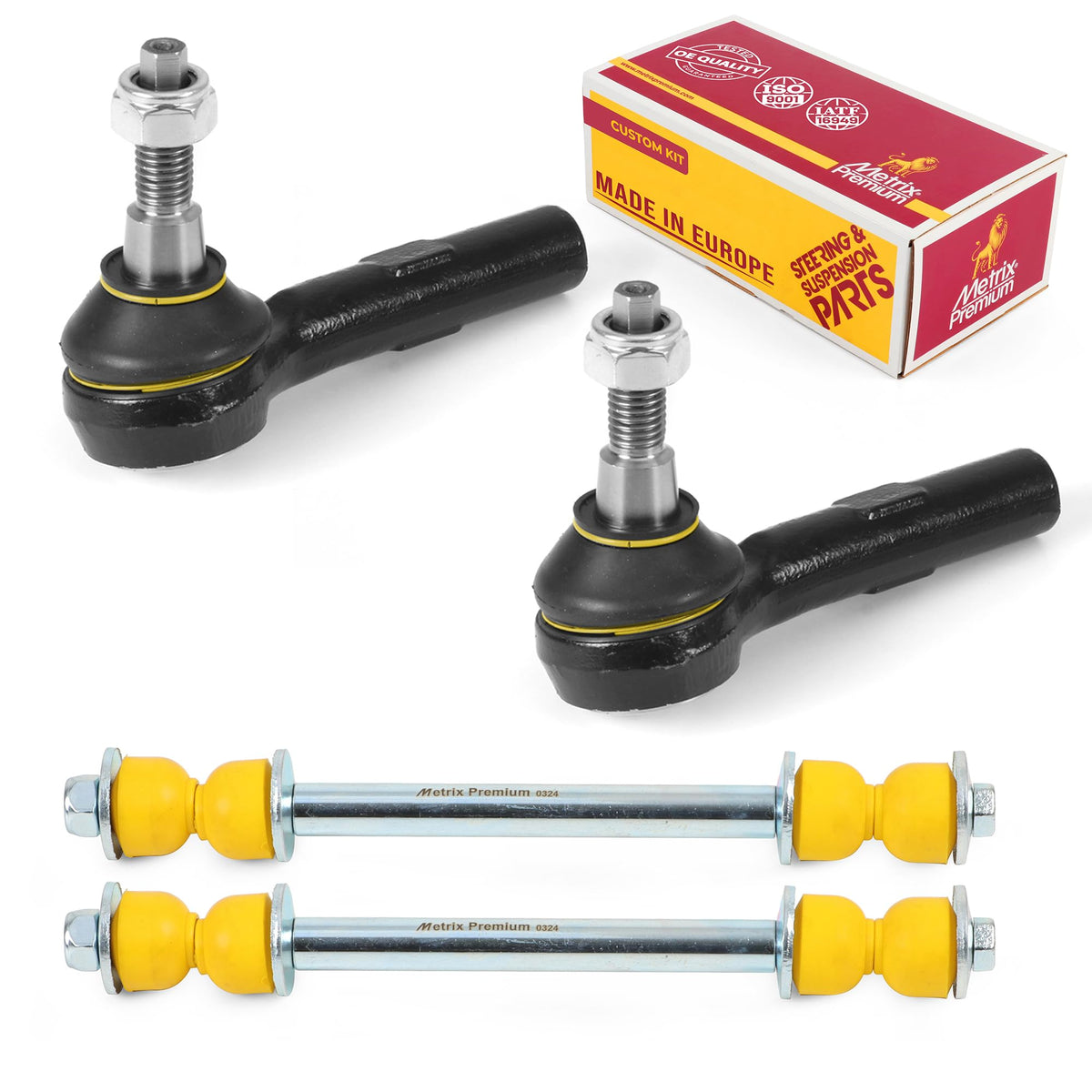 4 PC Front Sway Bar Stabilizer End Link & Outer Tie Rod End Kit  96008MT