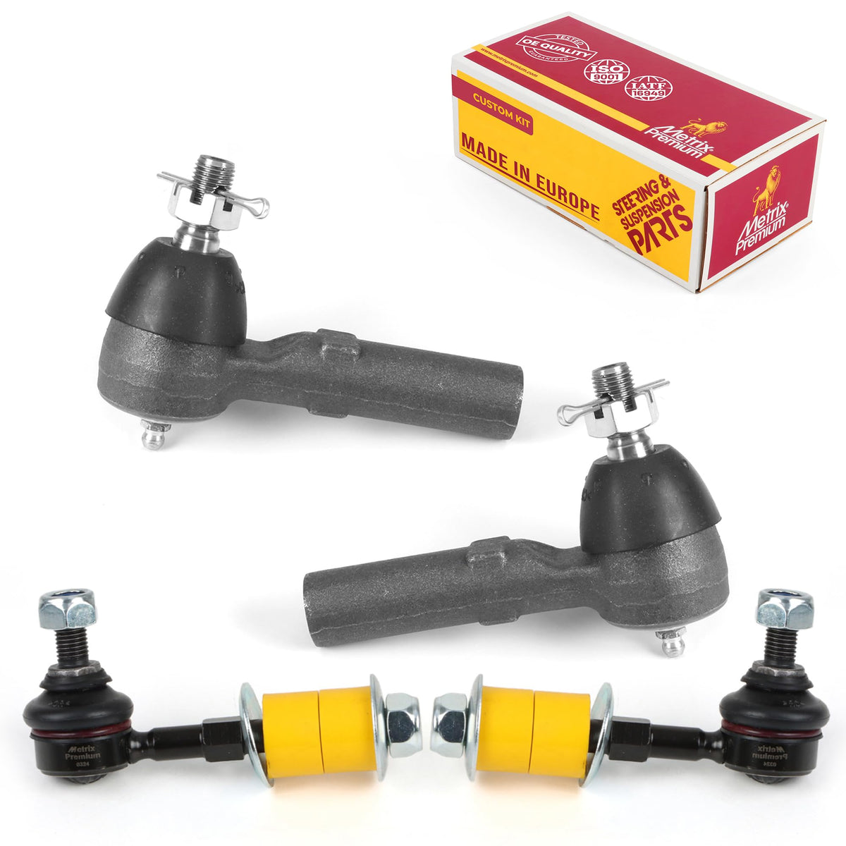 4 PC Outer Tie Rod End & Front Sway Bar Stabilizer End Link Kit  96043MT