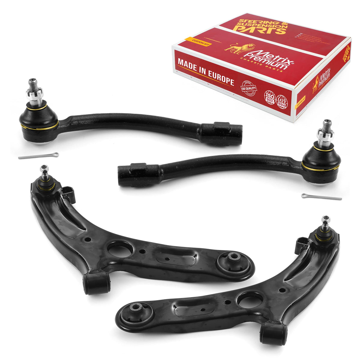 4 PC Front Outer Tie Rod End & Front Lower Control Arm Kit  96084MT