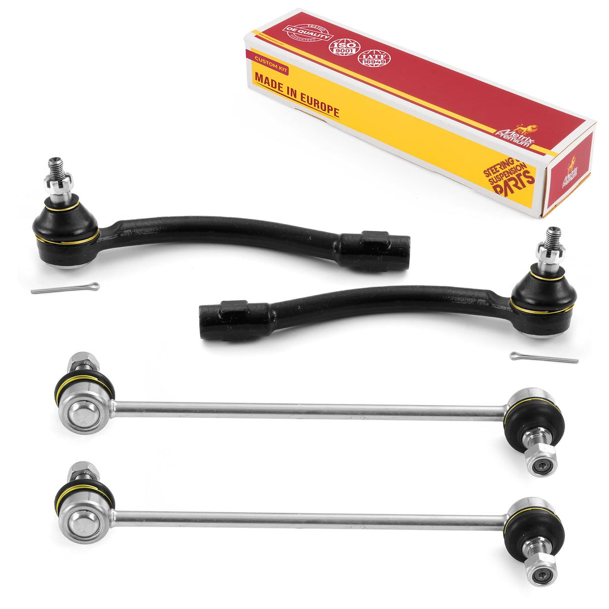 4 PC Front Sway Bar Stabilizer End Link & Outer Tie Rod End Kit  96083MT