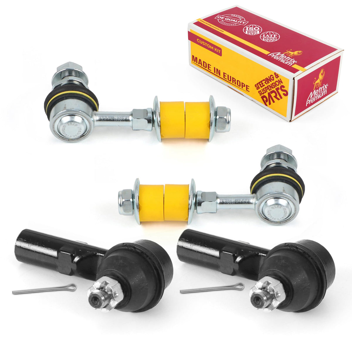 4 PC Outer Tie Rod End & Front Sway Bar Stabilizer End Link Kit  96051MT