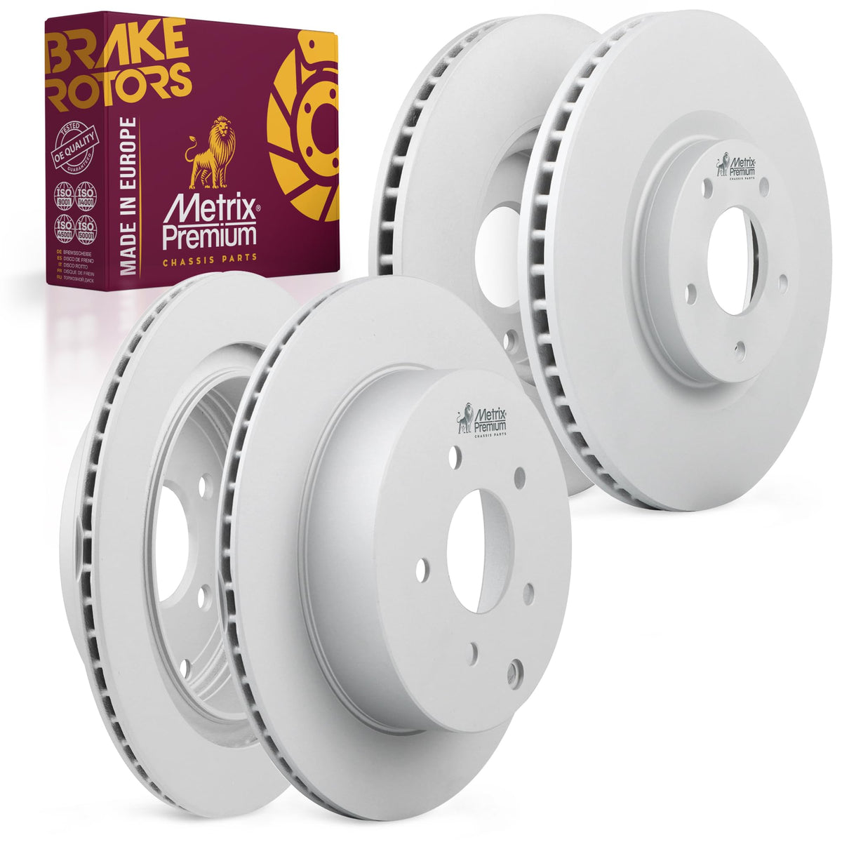 4 PCS Front/Rear Coated Vented Brake Rotor Kit  96317MT
