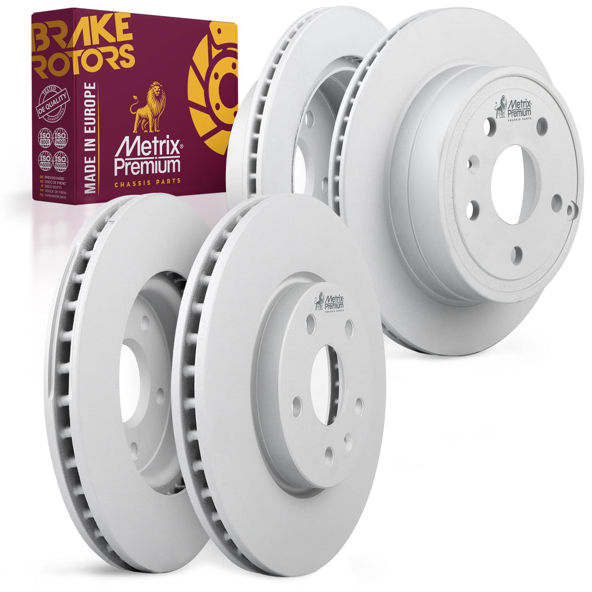 4 PCS Front/Rear Coated Vented Brake Rotor Kit  96327MT
