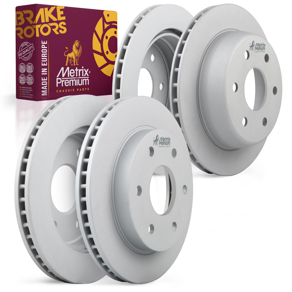 4 PCS Front/Rear Coated Vented Brake Rotor Kit  96332MT