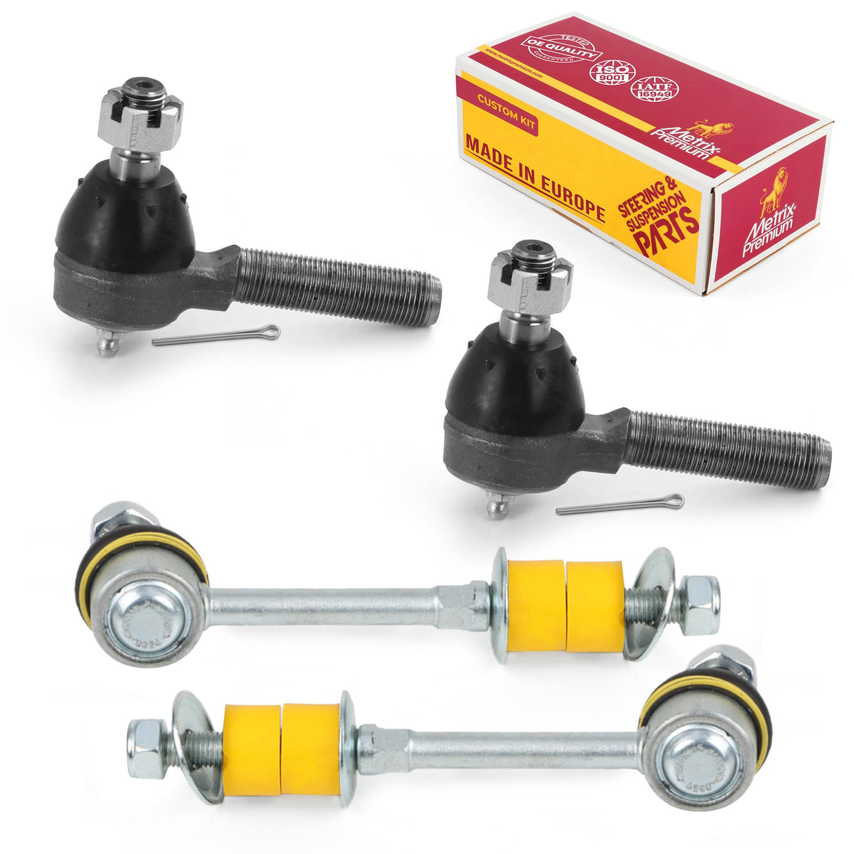 4 PC Outer Tie Rod End & Front Sway Bar Stabilizer End Link Kit  96030MT