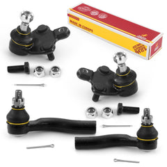 4 PC Front Outer Tie Rod End & Lower Ball Joint Kit  96087MT