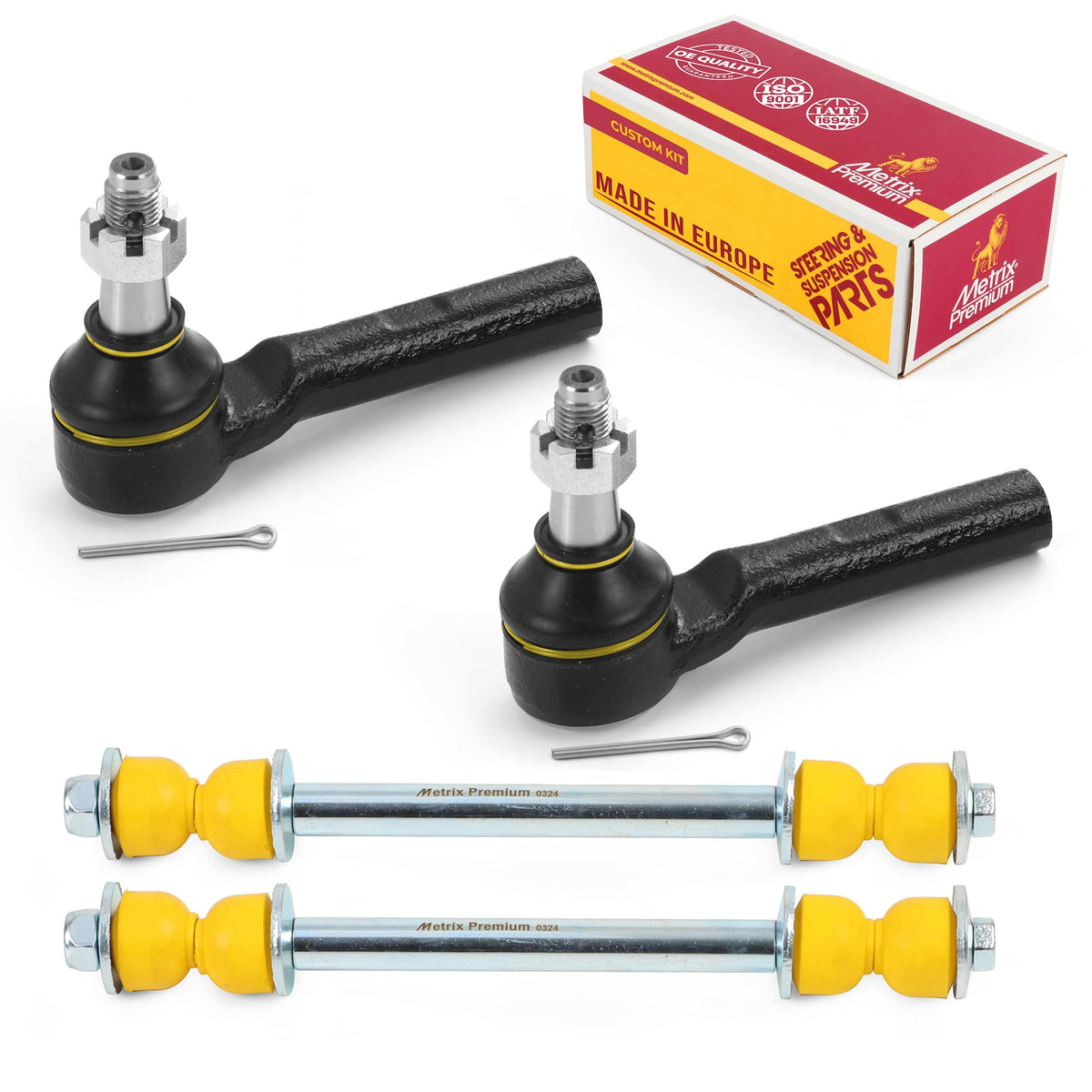 4 PC Front Sway Bar Stabilizer End Link & Outer Tie Rod End Kit  96009MT