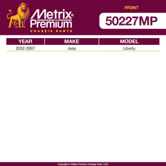 Metrix Premium Front Stabilizer Bar Bushing Kit 50227MP fitment