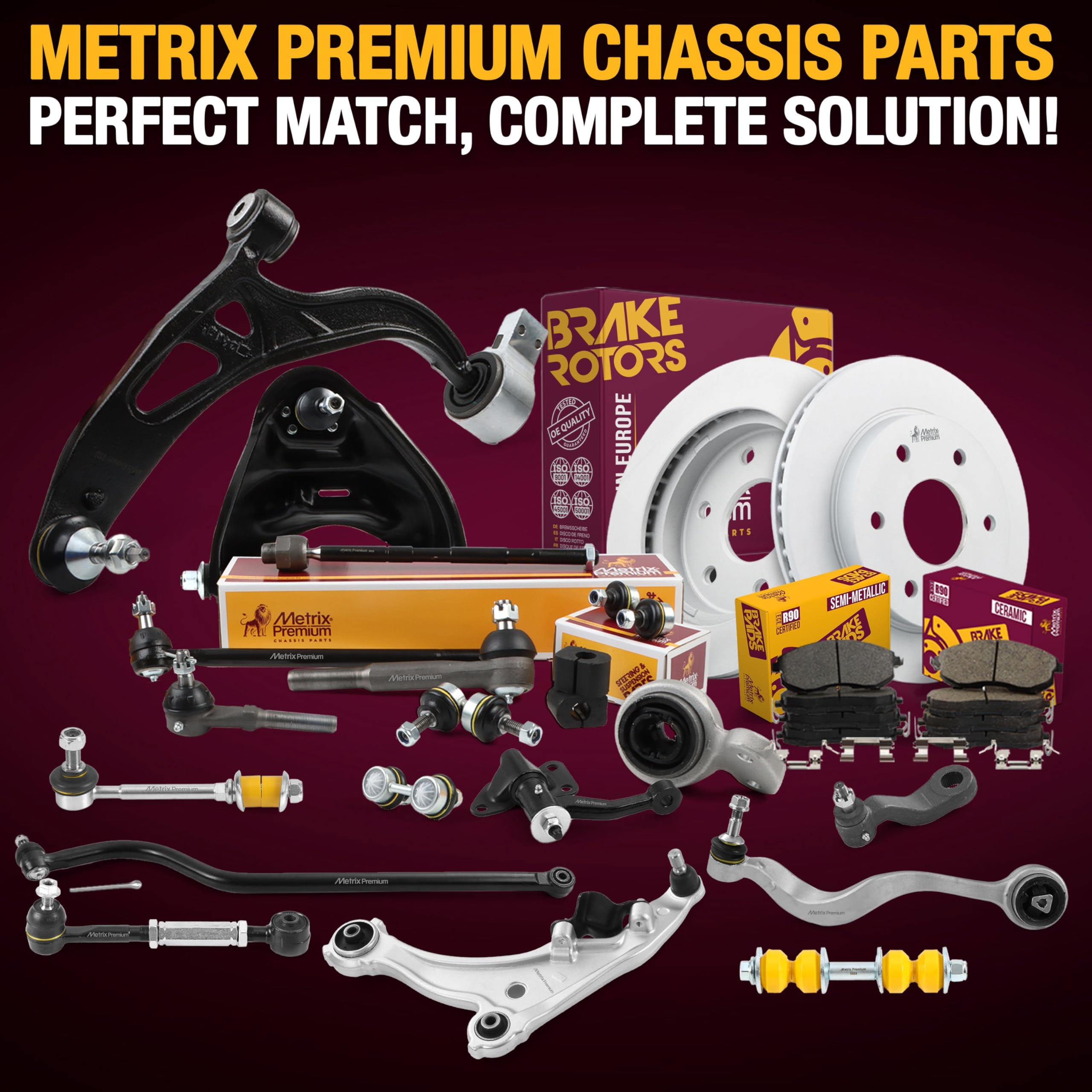 Metrix Premium 3 PC Front Tie Rod End Kit 95839MT complete solution car parts