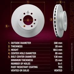 Metrix Premium Front Disc Brake Rotor 83483MF aftermarket car parts