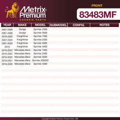 Metrix Premium Front Disc Brake Rotor 83483MF OEM fit spare parts