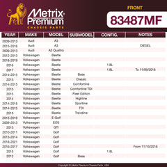 Metrix Premium Front Disc Brake Rotor 83487MF OEM fit spare parts