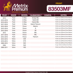 Metrix Premium Front Disc Brake Rotor 83503MF OEM fit spare parts