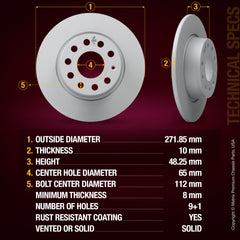 Metrix Premium Rear Disc Brake Rotor 83510MF aftermarket car parts