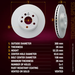 Metrix Premium Front Disc Brake Rotor 83512MF aftermarket car parts