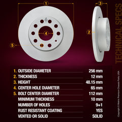 Metrix Premium Rear Disc Brake Rotor 83513MF aftermarket car parts