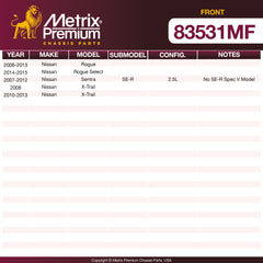Metrix Premium Front Disc Brake Rotor 83531MF OEM fit spare parts