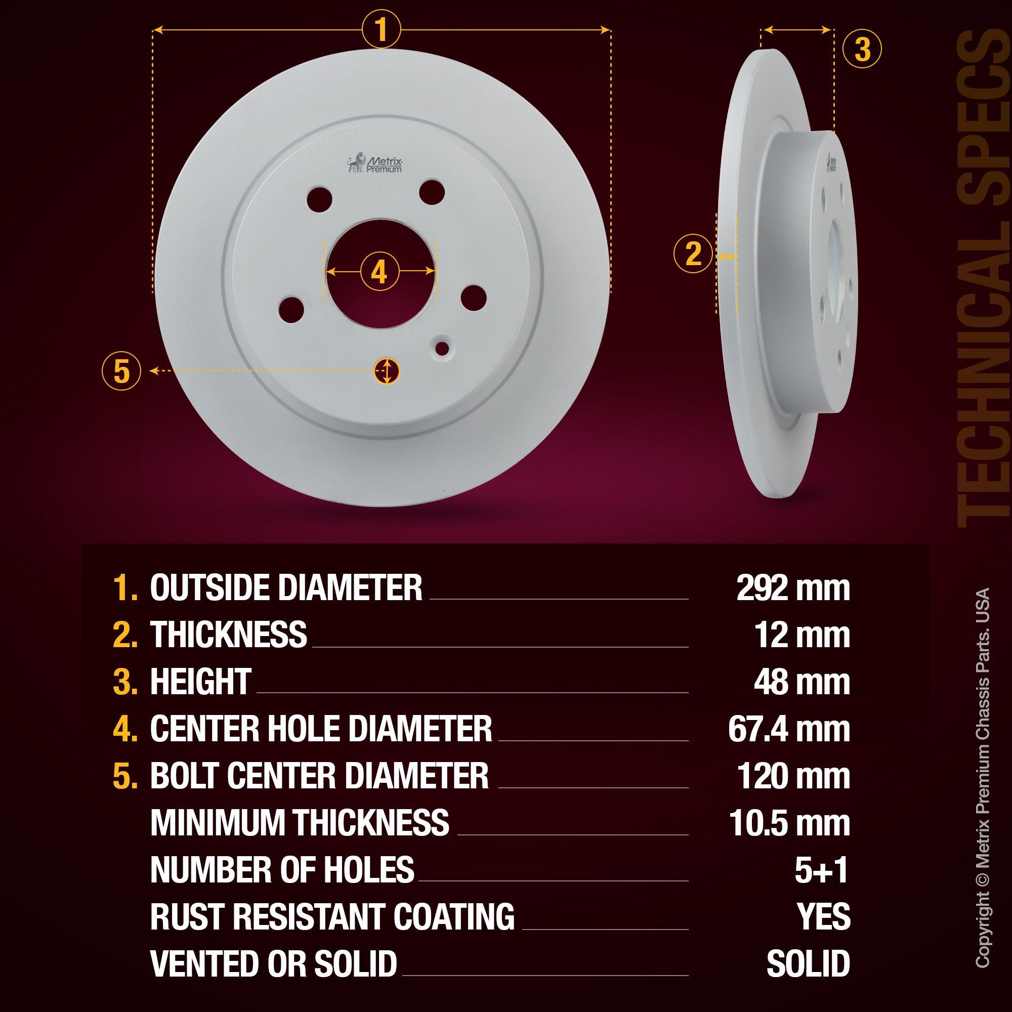 Metrix Premium 3 PC Brake Kit 96239MT aftermarket parts
