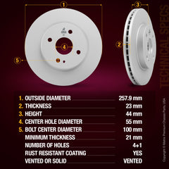 Metrix Premium Front Disc Brake Rotor 83652MF aftermarket car parts