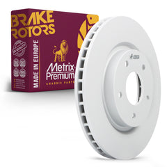 Metrix Premium Chassis Parts - 11.64 inch (295.75mm) Front Coated Vented Disc Brake Rotor Fits 2014-2017 Nissan Leaf, 2014-2021 Nissan Rogue, 2017-2022 Rogue Sport