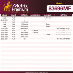 Metrix Premium Front Disc Brake Rotor 83696MF OEM fit spare parts