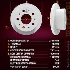 Metrix Premium Rear Disc Brake Rotor 83821MF aftermarket car parts