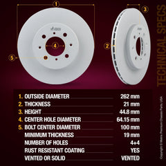 Metrix Premium 3 PC Brake Kit 96300MT aftermarket parts
