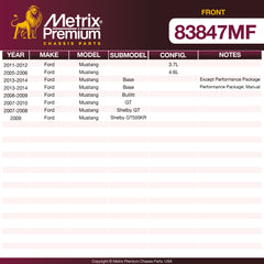 Metrix Premium Front Disc Brake Rotor 83847MF OEM fit spare parts