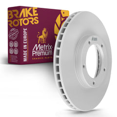 Metrix Premium Chassis Parts - 10 inch (254mm) Front Coated Vented Disc Brake Rotor Fits 1995-2004 Toyota Tacoma, Made in Europe