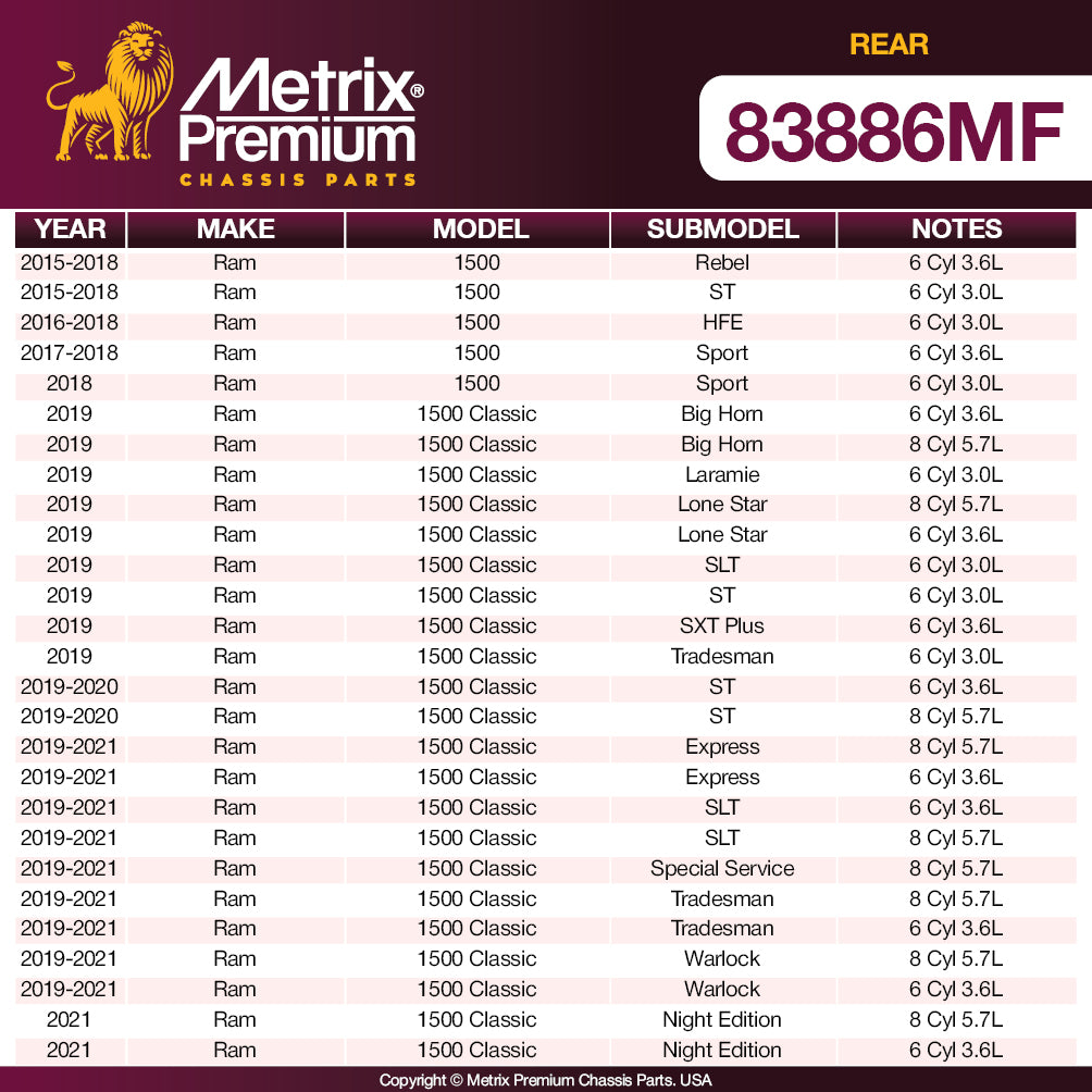 Metrix Premium Chassis Parts - 13.86 inch (352mm) Rear Coated Vented Disc Brake Rotor Fits 2002-2010 Dodge Ram 1500, 200