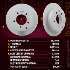 Metrix Premium 4 PC Brake Rotor Kit 96326MT aftermarket parts