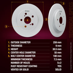 Metrix Premium brake rotors meet or exceed OEM standards for smooth, vibration-free braking.
