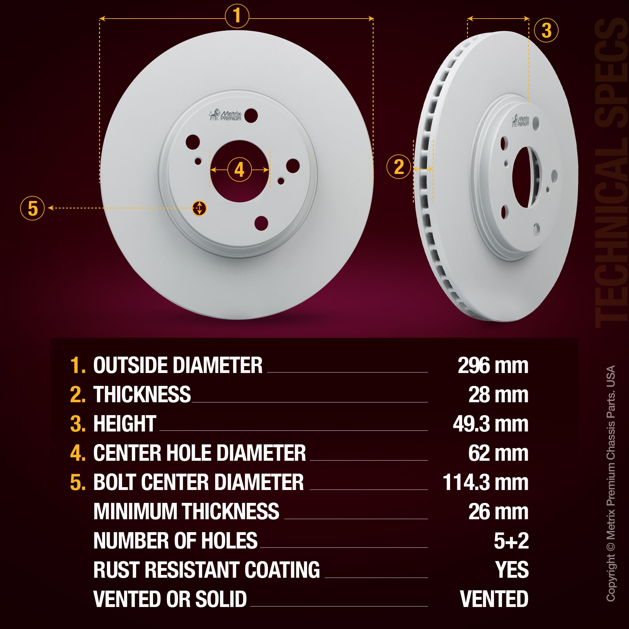 ORIGINAL EQUIPMENT PRECISION: All brake rotors meet or exceed the manufacturing and quality standards of original equipment manufacturers (OEM)