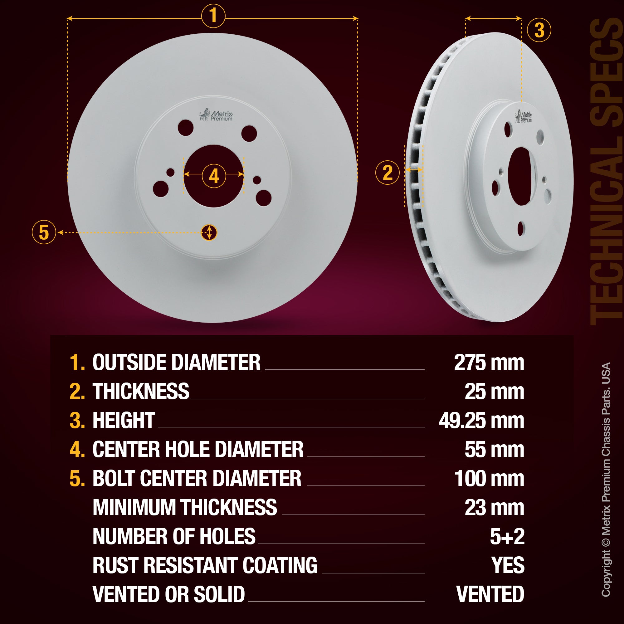 Metrix Premium Front Brake Kit 95745MT aftermarket car parts