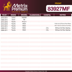 Metrix Premium Front Disc Brake Rotor 83927MF OEM fit spare parts