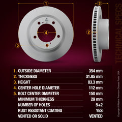Metrix Premium Front Disc Brake Rotor 83929MF aftermarket car parts