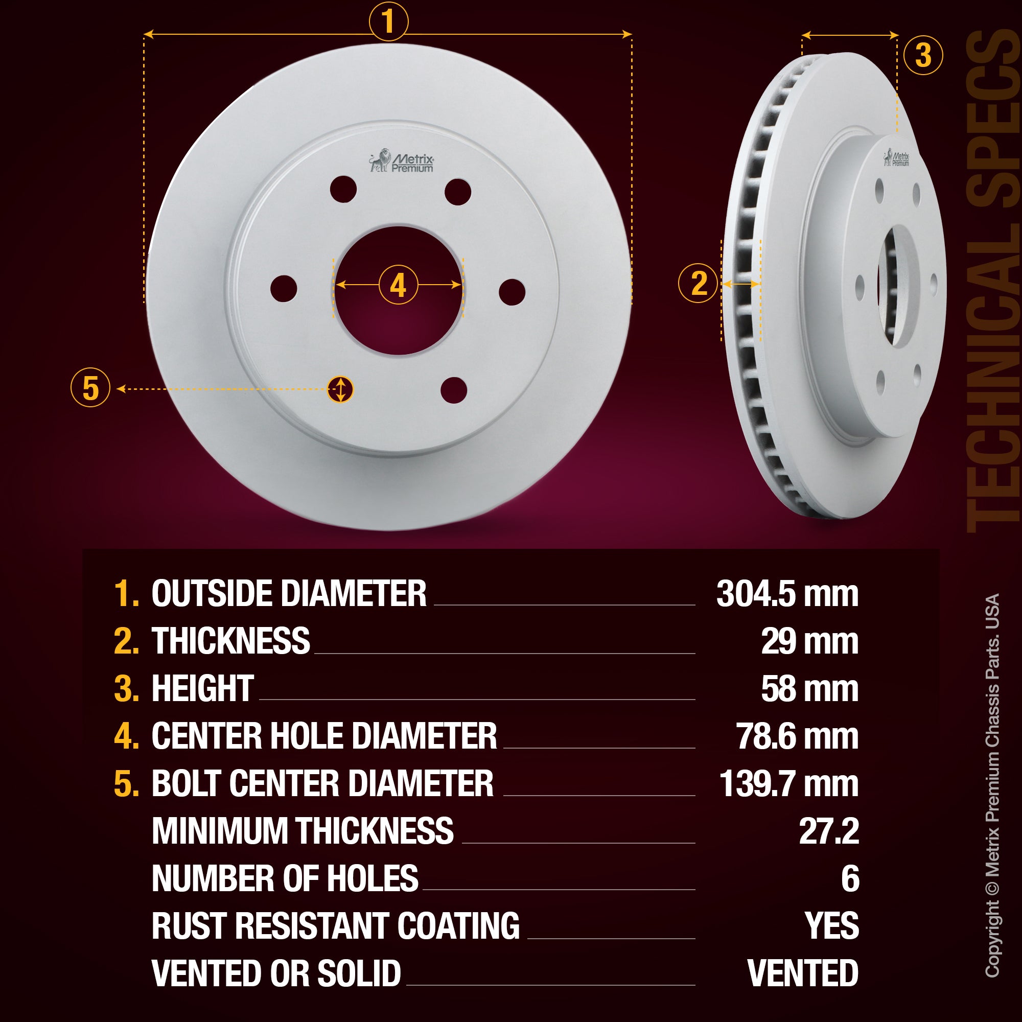 Metrix Premium Chassis Parts Front Brake Kit 91599MT high quality car parts