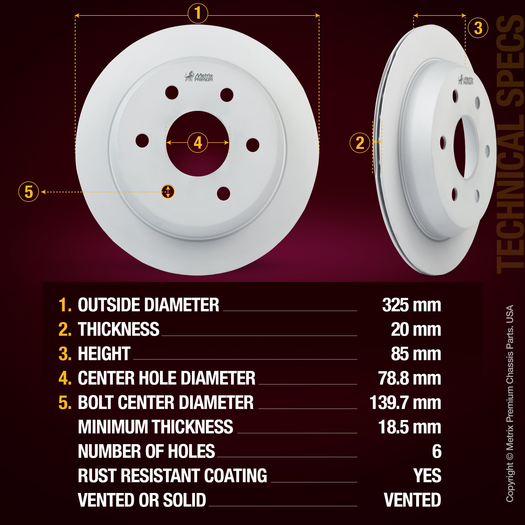 Metrix Premium Chassis Parts Rear Brake Kit 91595MT high quality car parts
