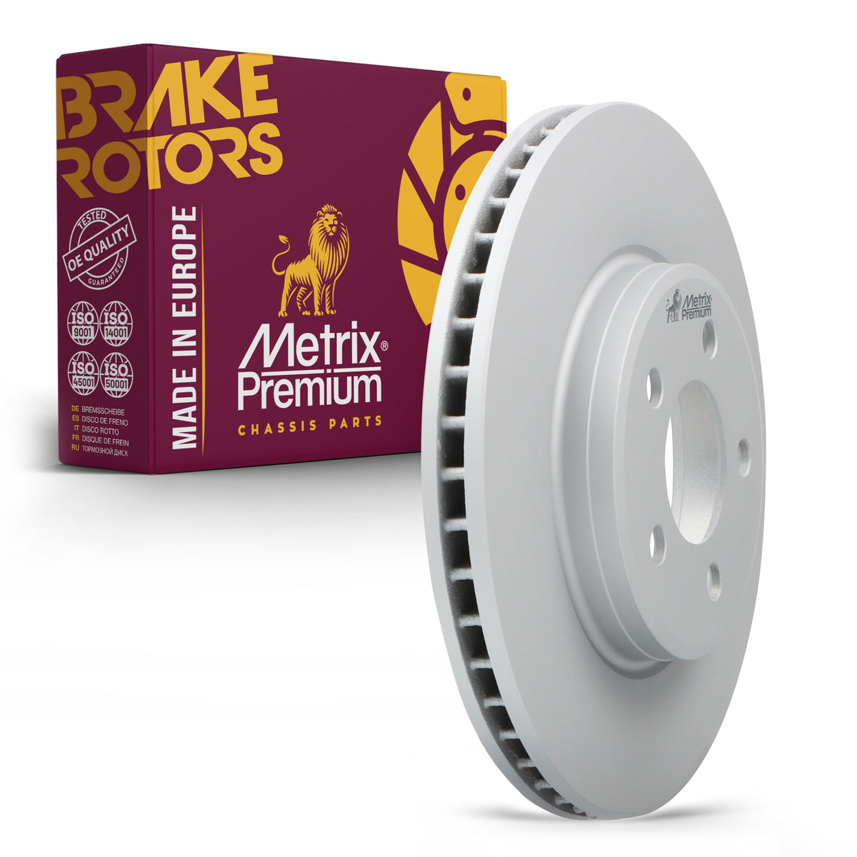 Metrix Premium Chassis Parts - 12.6 inch (320mm) Front Coated Vented Disc Brake Rotor Fits 2005-2021 Chrysler 300, 2005-2008 Dodge Magnum, 2006-2018 Charger, 2020-2022 Charger, 2009-2022 Challenger