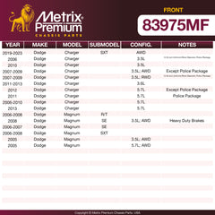 Metrix Premium Front Disc Brake Rotor 83975MF aftermarket car parts
