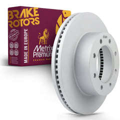 Metrix Premium Chassis Parts - 14.29 inch (363mm) Front Coated Vented Disc Brake Rotor Fits 2013-2022 Ford F-350 Super Duty, 2013-2016 F-450 Super Duty, 2013-2022 F-250 Super Duty, Made in Europe